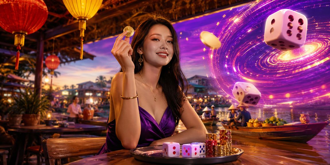 Người chơi tài xỉu thưởng thức cà phê bên sông Cần Thơ buổi sáng