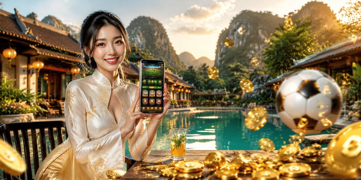 Người phụ nữ áo dài tại Ninh Bình sử dụng ứng dụng casino trên điện thoại