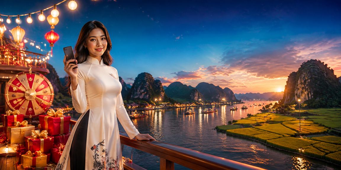 Khung cảnh bãi biển Ninh Bình với bàn roulette và không khí giải trí cuối ngày